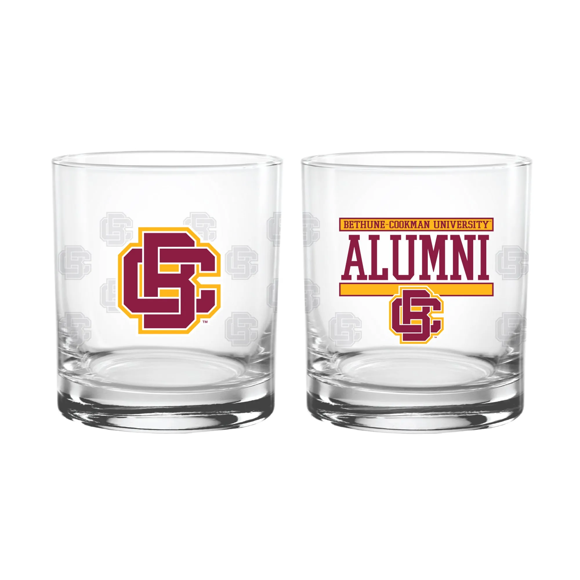 9nSet-of-2-Bethune-Cookman-Wildcats-14oz-XD-Alumni-Rocks-Glasses