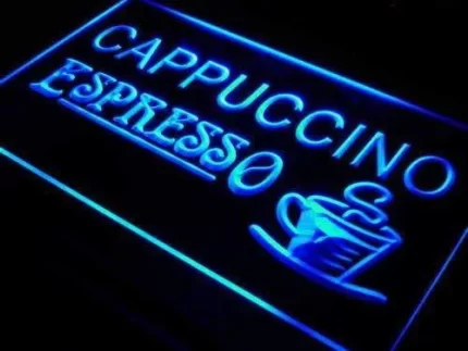 Cafe Cappuccino Espresso LED Light Sign