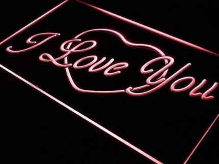 Heart I Love You LED Light Sign