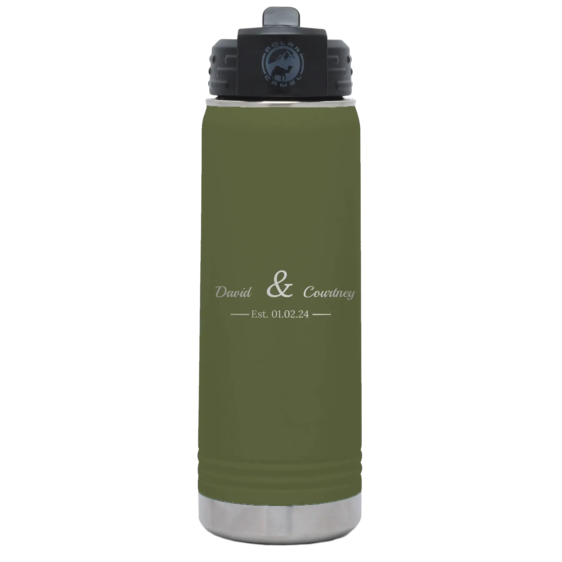 9qPersonalized-2-Lines-Name-Anniversary-20-oz-Water-Bottle-Olive-Green