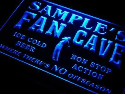 Personalized Golf Fan Cave LED Light Sign