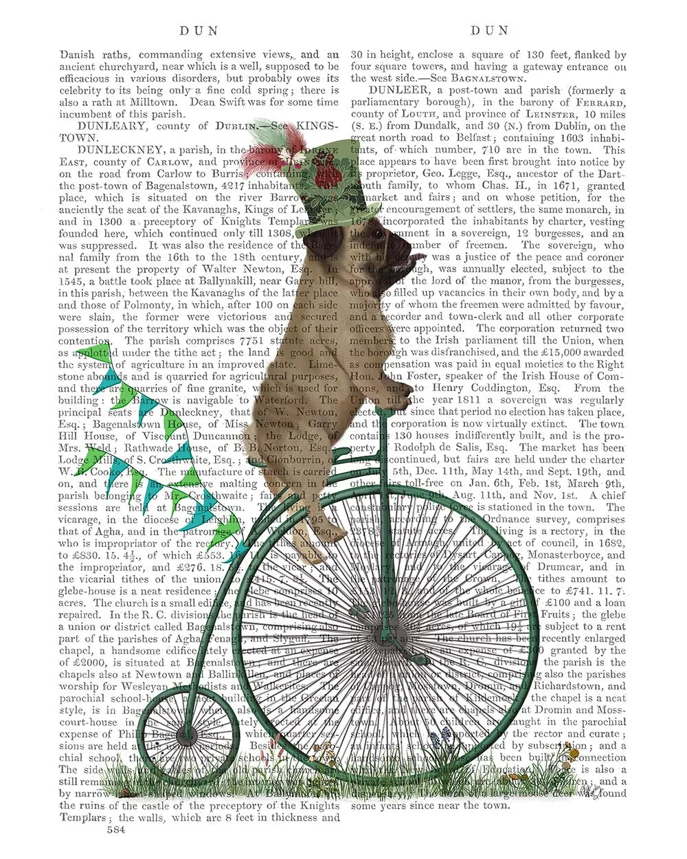 9qPug-on-Penny-Farthing-Book-Print-Dog-Art-Print-Wall-Art