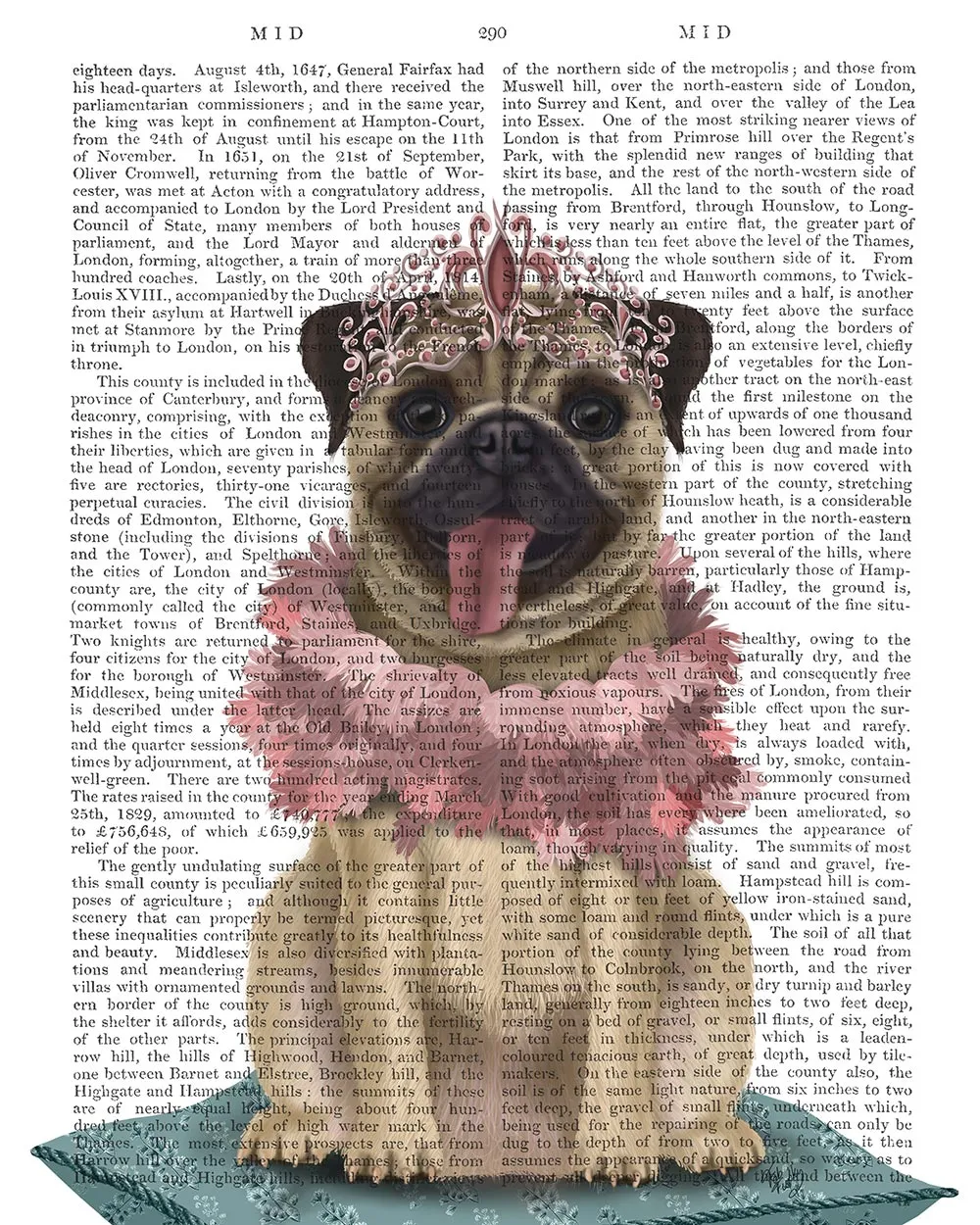 9sPug-Princess-On-Cushion-Book-Print-Dog-Art-Print-Wall-Art