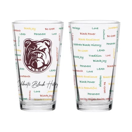 Set of 2 Alabama A&M Bulldogs 16oz BHM Pints