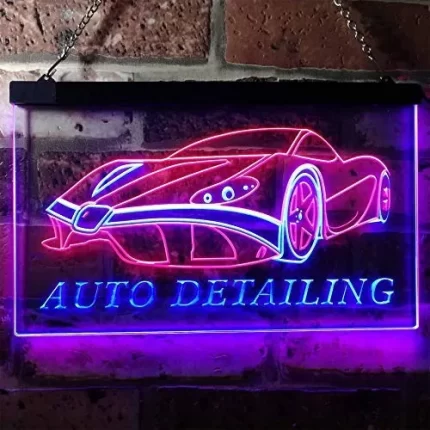 Body Shop Auto Detailing LED Light Sign