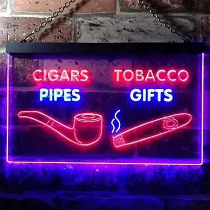 Cigar Pipes Tobacco Gifts LED Light Sign