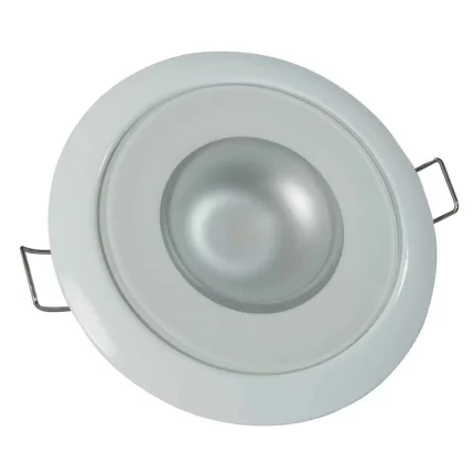 Mirage - Flush Mount Down Light - Glass Finish/White Bezel - Warm White Dimming