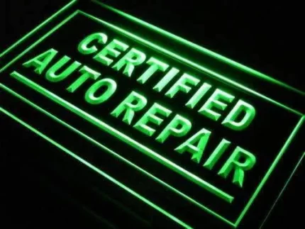 Certified Auto Repair Shop LED Light Sign