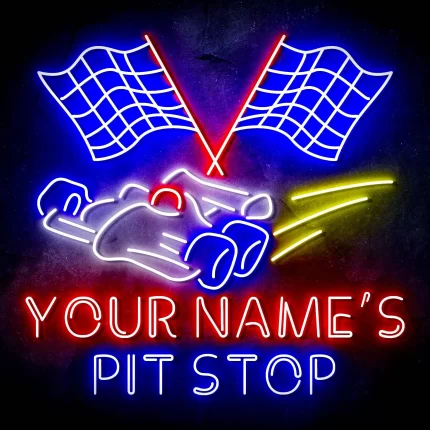 Custom Ultra-Bright Car Racing Beer Bar Pit Stop LED Sign with Remote (Neon-Style, LED Technology)