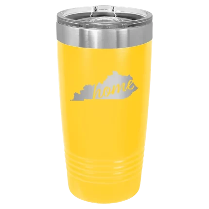 Personalized Kentucky Home 20 oz Tumbler - Yellow
