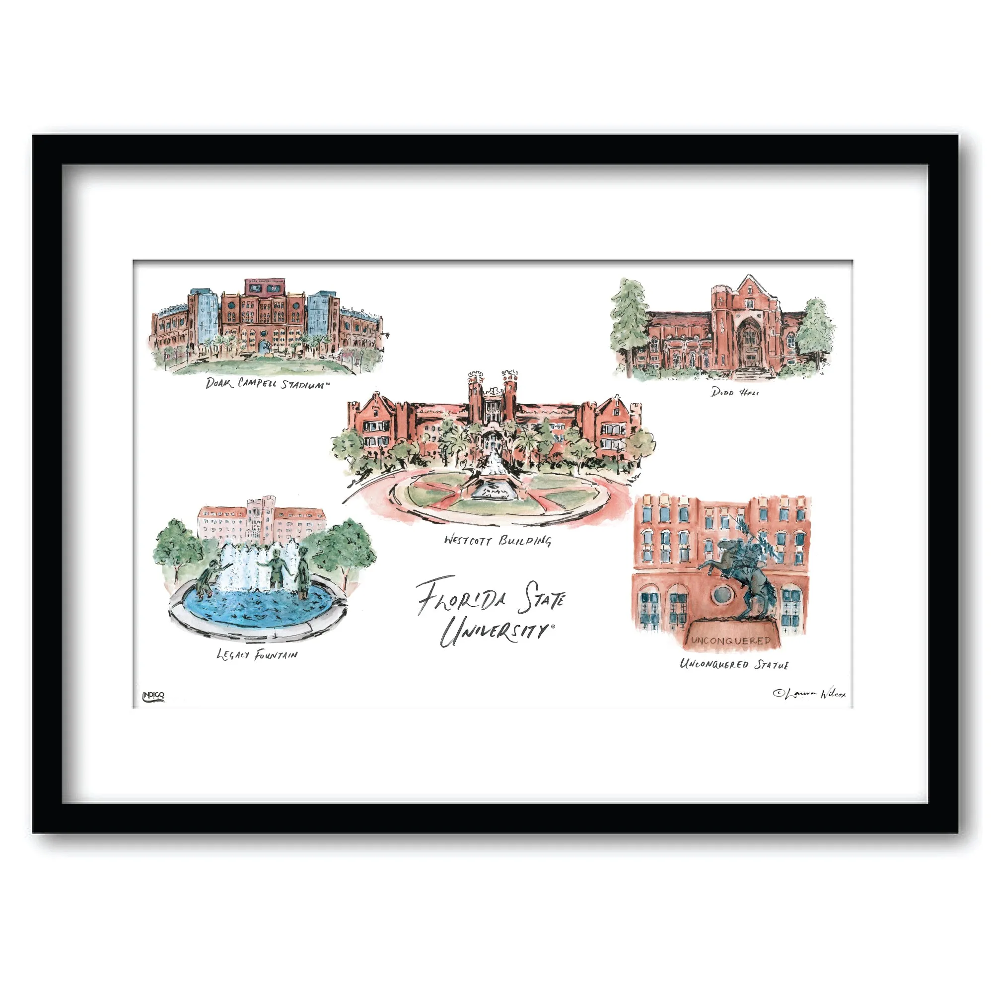 9yFlorida-State-Collage-Framed-Watercolor-Wall-Art-16-x-20-by-Laura-Wilcox