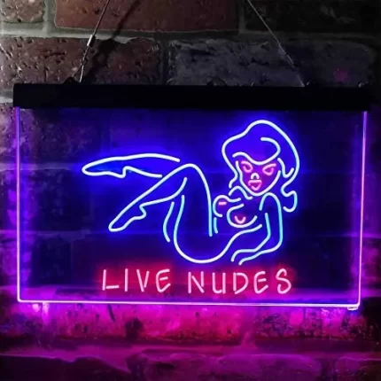 Live Nudes Sexy Lady LED Light Sign