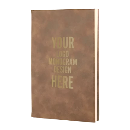 Personalized Leatherette Sketch Book 5.25" x 8.25" (Blank Pages) - Rustic