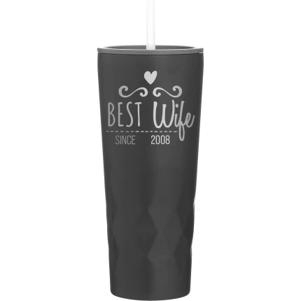 Personalized Best Wife 20.9 oz Tumbler - Black