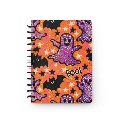 Glitter Ghoul Halloween Spiral Bound Journal
