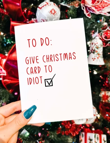 Funny To Do List Christmas Greeting Card