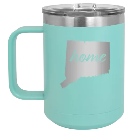 Personalized Connecticut Home 15 oz Mug - Teal
