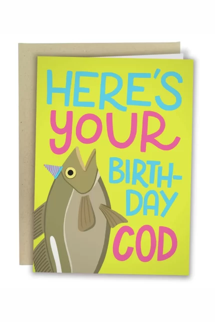 Here's Your Birthday Cod Funny Birthday Card