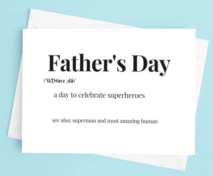 Father's Day Definition Greeting Card