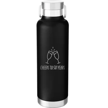 Personalized Cheers 24 oz Water Bottle - Black