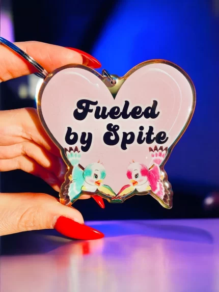 Fueled By Spite Rainbow Acrylic Keychain