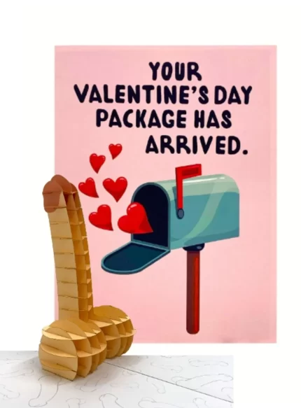 Funny Valentine’s Card - Your Package Has Arrived Penis Pop up Greeting Card
