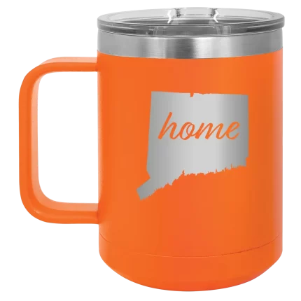 Personalized Connecticut Home 15 oz Mug - Orange