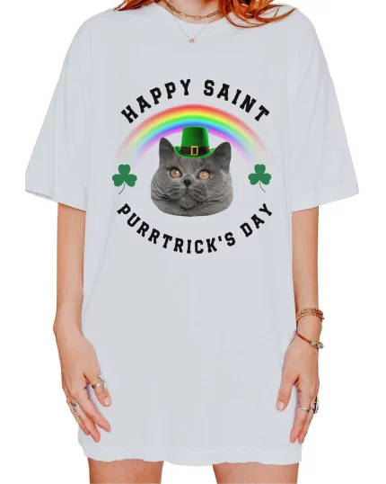 Happy Saint Purrtrick's Day Unisex Tee