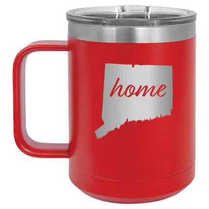 Personalized Connecticut Home 15 oz Mug - Red