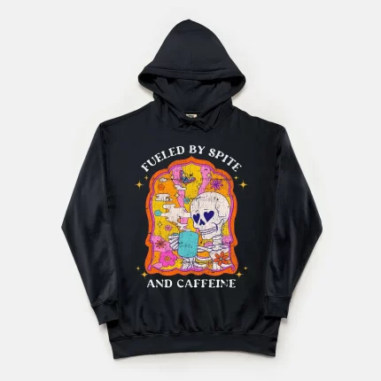 Fueled By Spite And Caffeine Vintage Hoodie