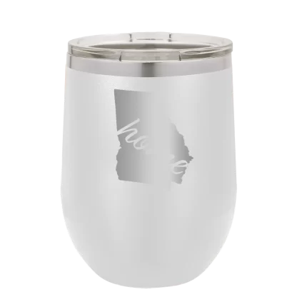 Personalized Georgia Home Wine Cup - White