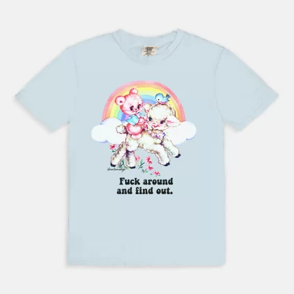 Fuck Around And Find Out Chambray Blue Tee