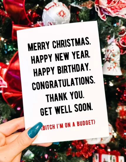 Funny Budget Christmas Greeting Card