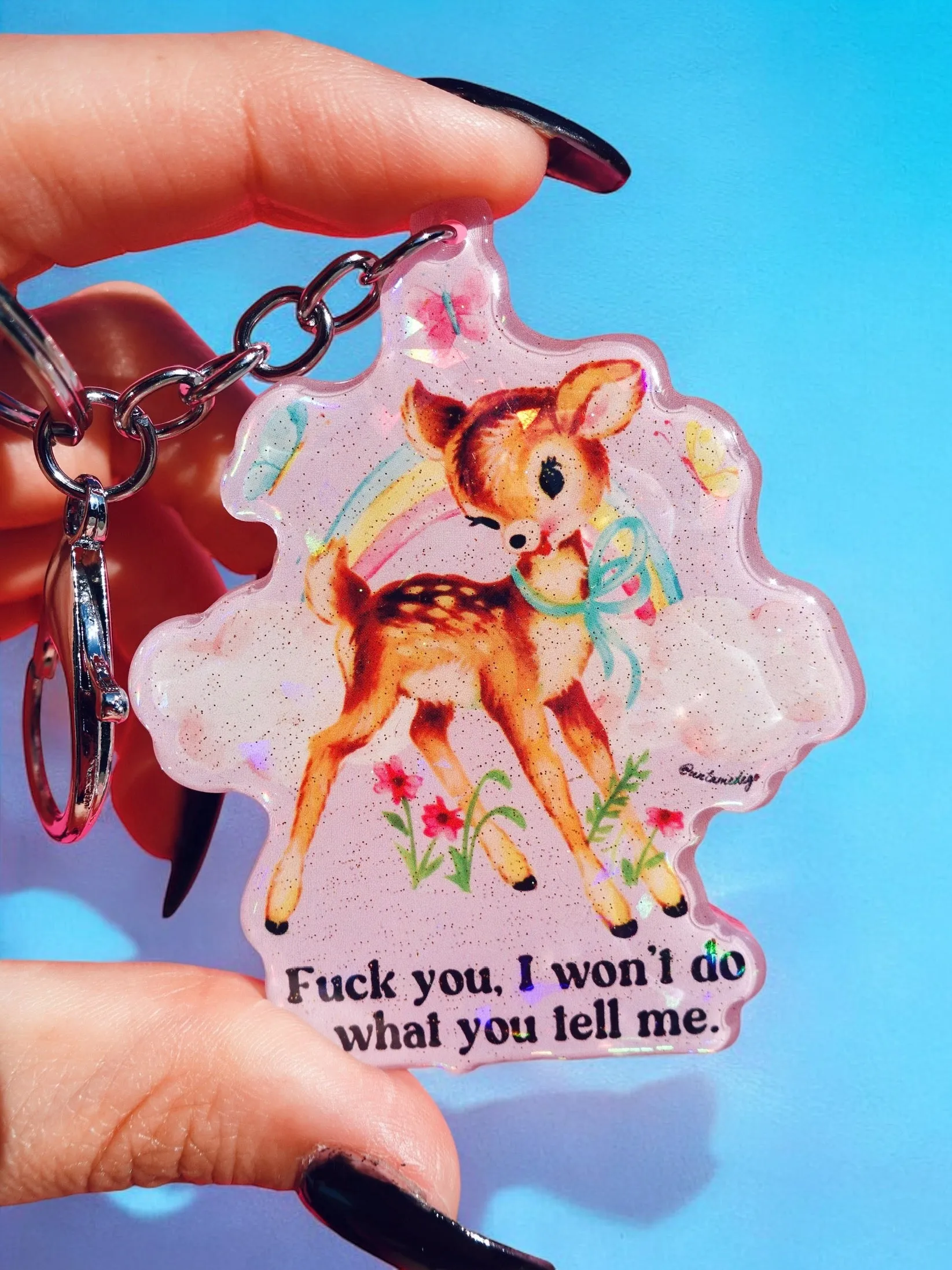 4pFuck-You-I-Won-t-Do-What-You-Tell-me-Holographic-Keychain