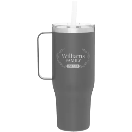 Personalized Family est 40 oz Tumbler Mug - Slate