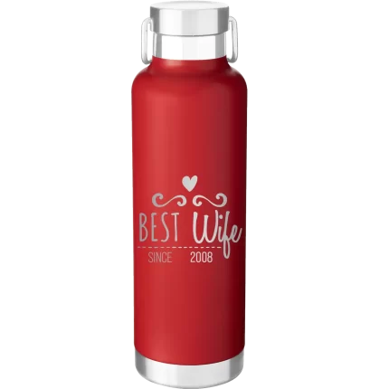 Personalized Best Wife 24 oz Water Bottle - Red