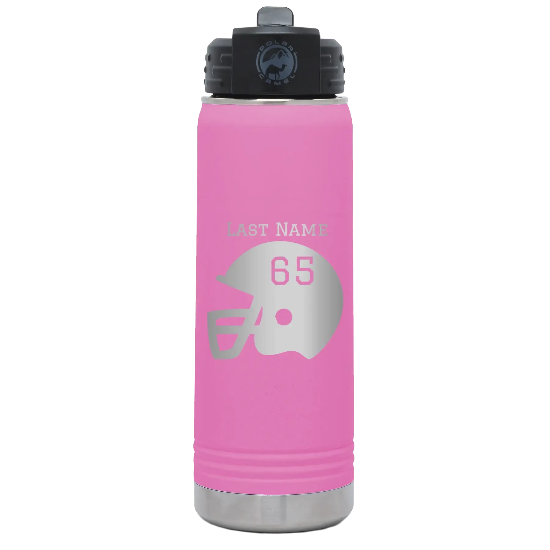 6iPersonalized-Football-Helmet-20-oz-Water-Bottle-Light-Purple