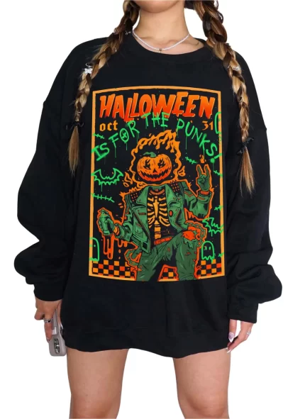 Halloween Is For Punks Crew Sweatshirt