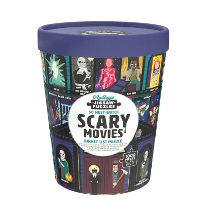 50 Must-Watch Scary Movies Bucket List | 1,000 Piece Jigsaw Puzzle