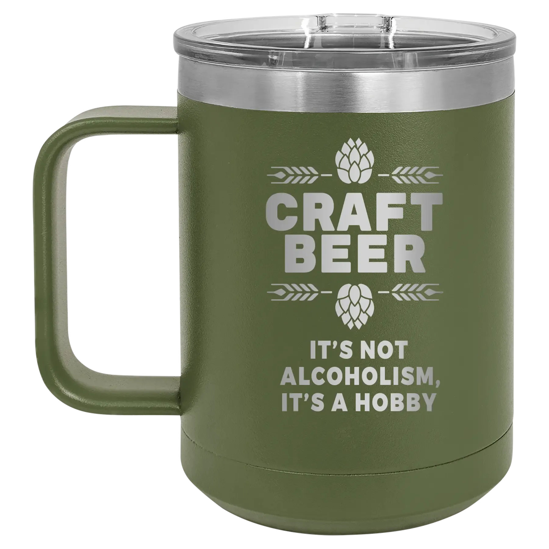 6zPersonalized-Craft-Beer-15-oz-Mug-Olive-Green