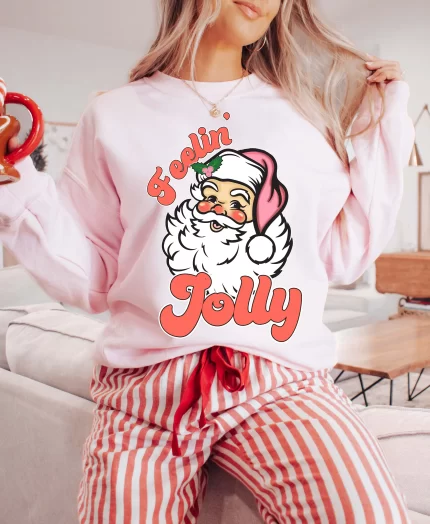 Feeling Jolly Santa Christmas Sweatshirt