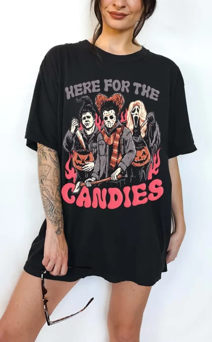 Here For The Candies Halloween Tee