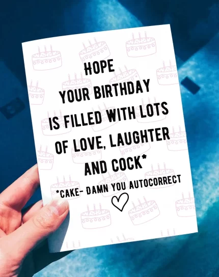 Funny Autocorrect Birthday Card