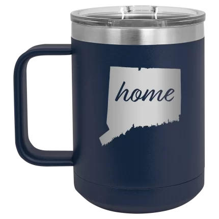 Personalized Connecticut Home 15 oz Mug - Navy