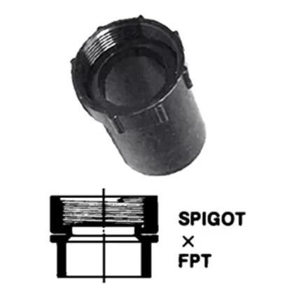ABS Exterior Spigot Adapter 1-1/2In
