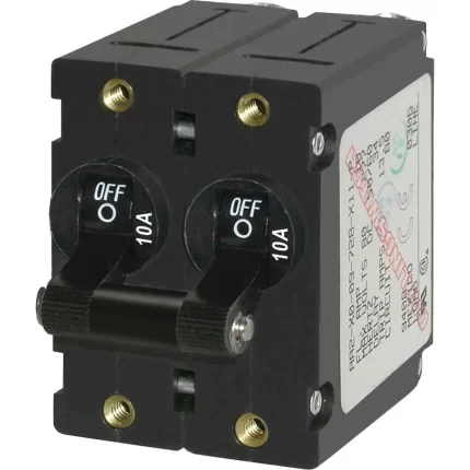 7232 A-Series Double Pole Toggle - 10A - Black