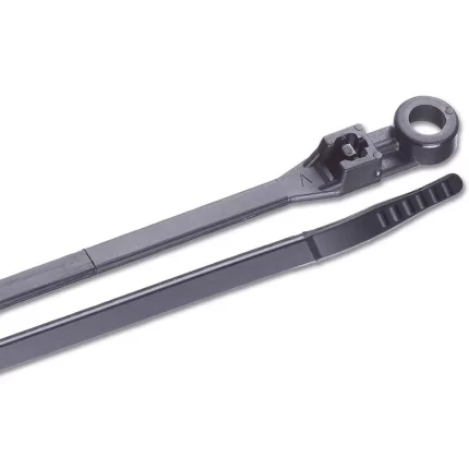 8" UV Black Mounting Cable Zip Ties - 25 Pack